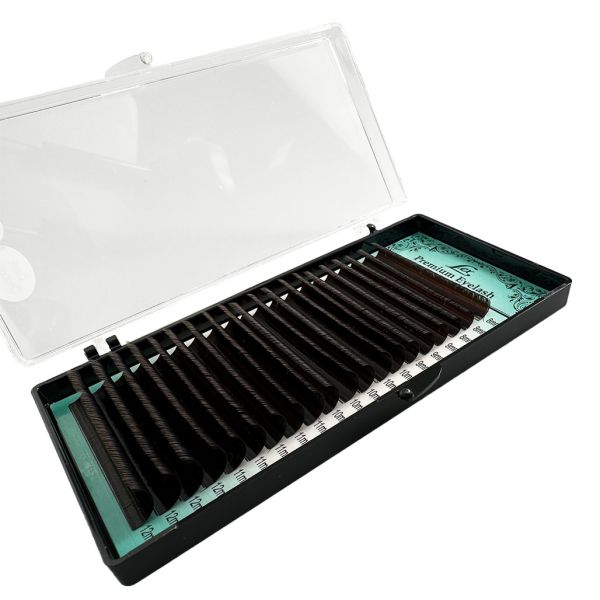 Вії LEX Dark Chocolate MIX 20 lines 0.10 D 8-9-10-11-12mm