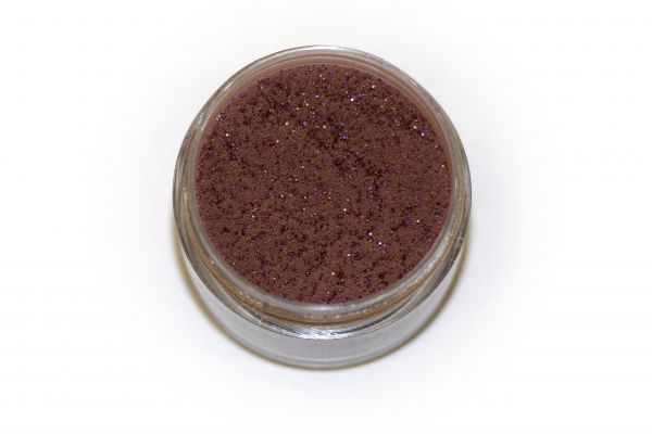 Кольорова пудра для ліплення LEX Shine Dark Brown - мерехтлива з глітером, 7г